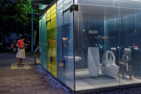 japan pee|Take a pee in Tokyo park's transparent public toilets .